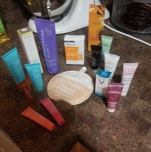 Variety of face masks, cleansers, and moisturizers